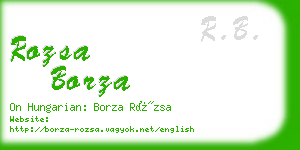 rozsa borza business card